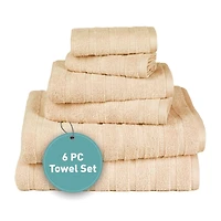 Trident 100% Cotton Soft And Absorbent 6-pc. Quick Dry Bath Towel Set