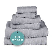 Trident 100% Cotton Soft And Absorbent 6-pc. Quick Dry Bath Towel Set