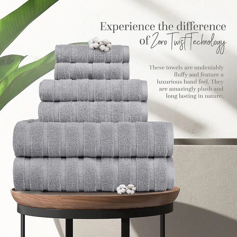 Trident 100% Cotton Soft And Absorbent 6-pc. Quick Dry Bath Towel Set