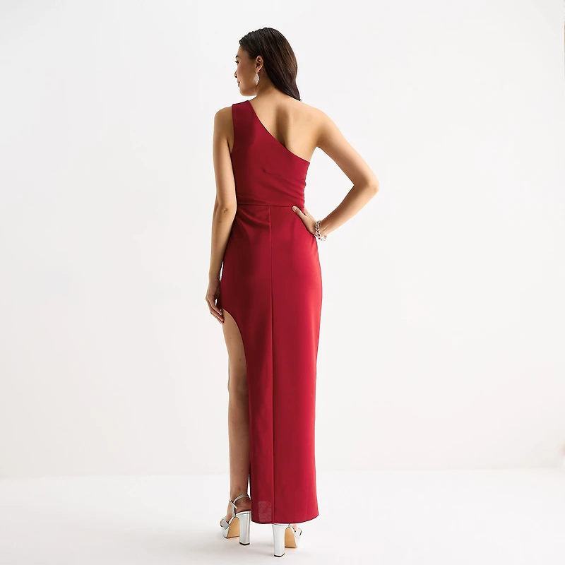 by&by Womens Juniors Sleeveless One Shoulder Bodycon Dress