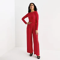 Bold Elements Womens Crew Neck Long Sleeve Blouse