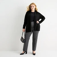 Liz Claiborne Womens Long Sleeve Layered Sweater Plus
