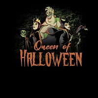 Disney Villians Queens Of Halloween Tee Womens Juniors Crew Neck Short Sleeve Classic Fit Graphic T-Shirt