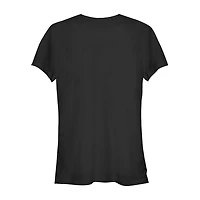 Disney Villians Queens Of Halloween Tee Womens Juniors Crew Neck Short Sleeve Classic Fit Graphic T-Shirt