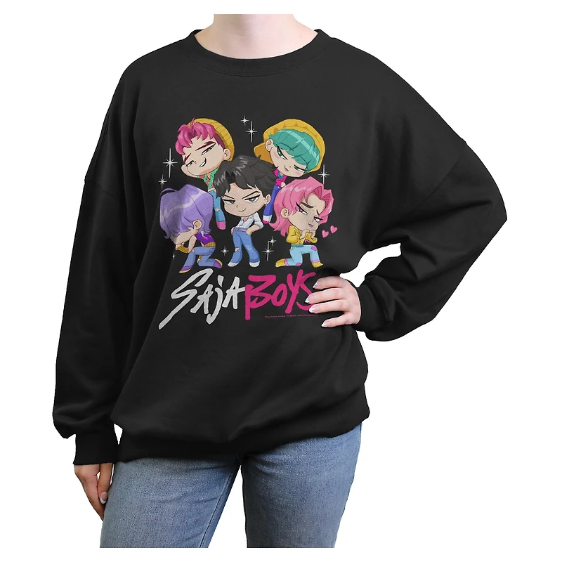 Saja Boys Womens Juniors Crew Neck Long Sleeve KPOP Demon Hunters Sweatshirt