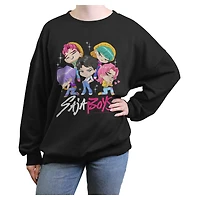 Saja Boys Womens Juniors Crew Neck Long Sleeve KPOP Demon Hunters Sweatshirt