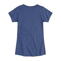 Disney Collection Girls Crew Neck Short Sleeve Regular Fit Marvel Graphic T-Shirt