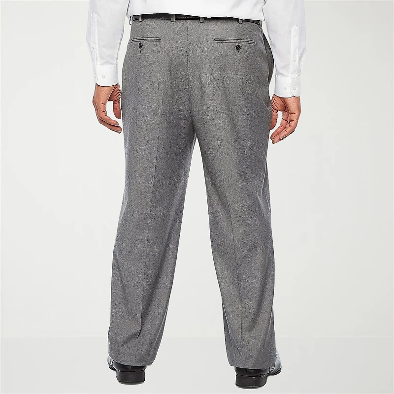 J. Ferrar Ultra Comfort Mens Big and Tall Stretch Fabric Classic Fit Flat Front Suit Pant