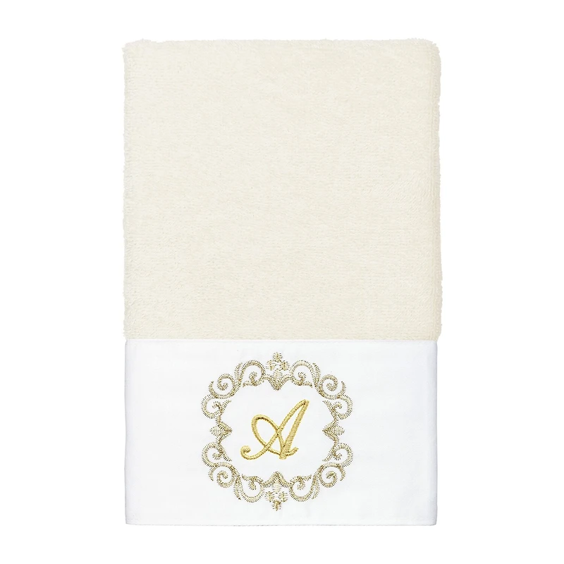 Linum Home Textiles Monica Gold 2-pc. Embellished Hand Towel