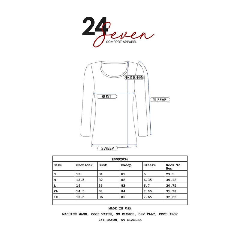 24/7 Comfort Apparel V Neck Short Sleeve Loose Fit Tunic Top