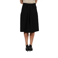 24seven Comfort Apparel Womens Mid Rise A-Line Skirt