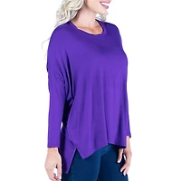 24/7 Comfort Apparel Womens Long Dolman Sleeve  Oversized Top