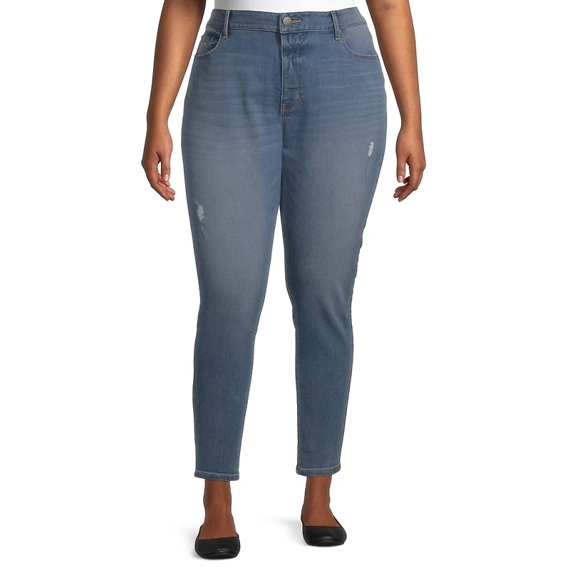 a.n.a Womens Plus Stretch Fabric High Rise Skinny Fit Jean