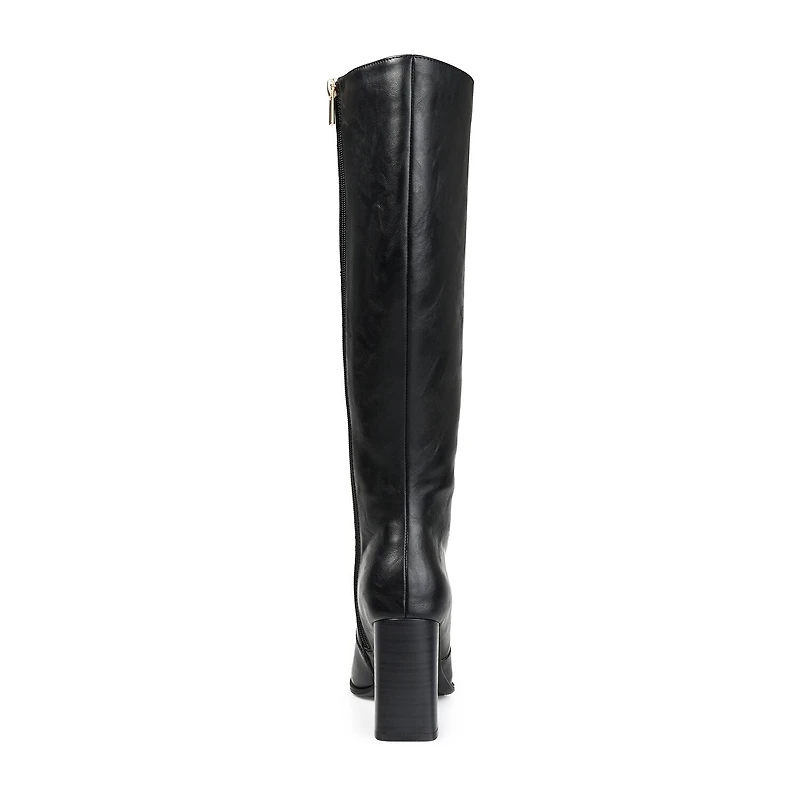 Journee Collection Womens Karima Wide Calf Stacked Heel Riding Boots