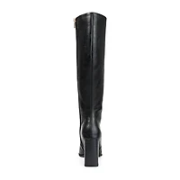 Journee Collection Womens Karima Wide Calf Stacked Heel Riding Boots