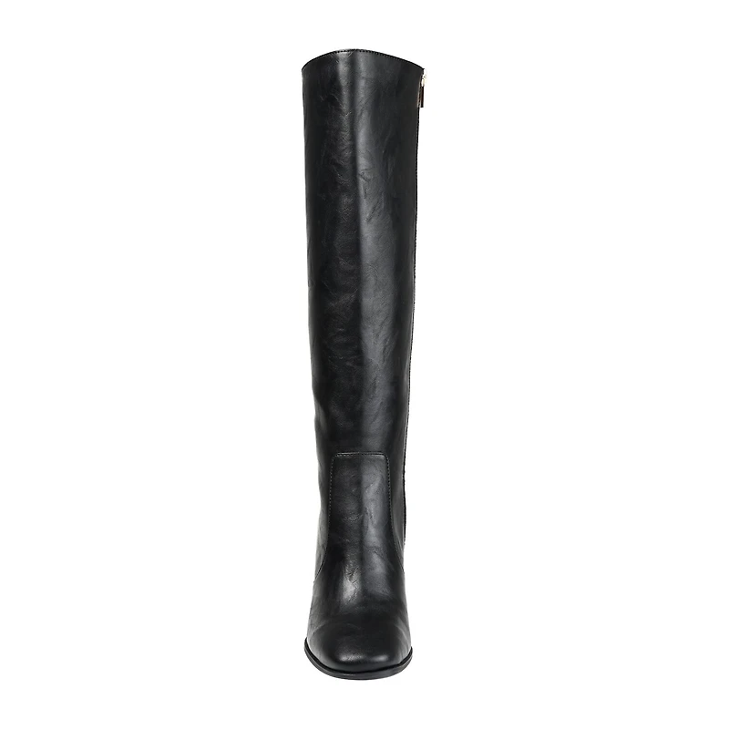 Journee Collection Womens Karima Wide Calf Stacked Heel Riding Boots