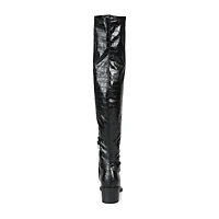 Journee Collection Womens Mariana Extra Wide Calf Block Heel Over the Knee Boots