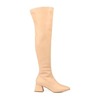 Journee Collection Womens Melika Wide Calf Block Heel Over the Knee Boots