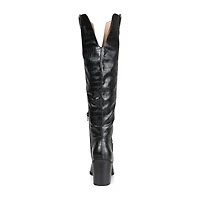 Journee Collection Womens Therese Stacked Heel Cowboy Boots