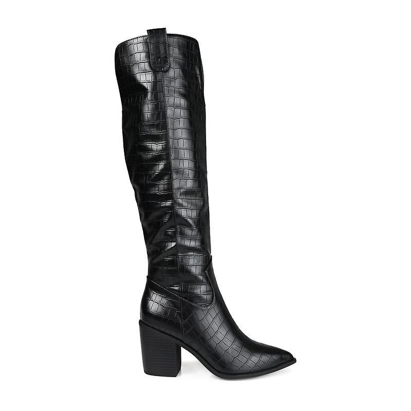 Journee Collection Womens Therese Stacked Heel Cowboy Boots