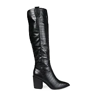 Journee Collection Womens Therese Stacked Heel Cowboy Boots