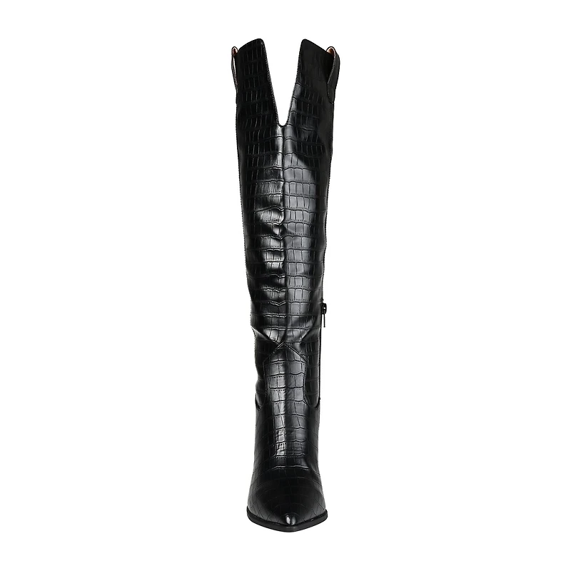Journee Collection Womens Therese Stacked Heel Cowboy Boots