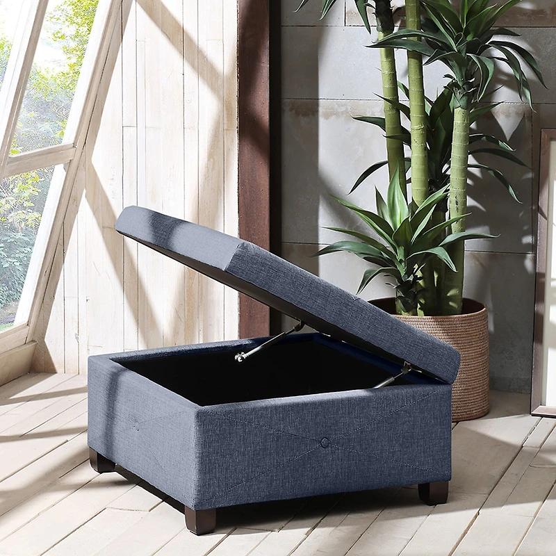 Madison Park Lucas Living Room Collection Upholstered Ottoman