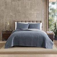 Eddie Bauer Hidden Lake Plaid Reversible Quilt Set