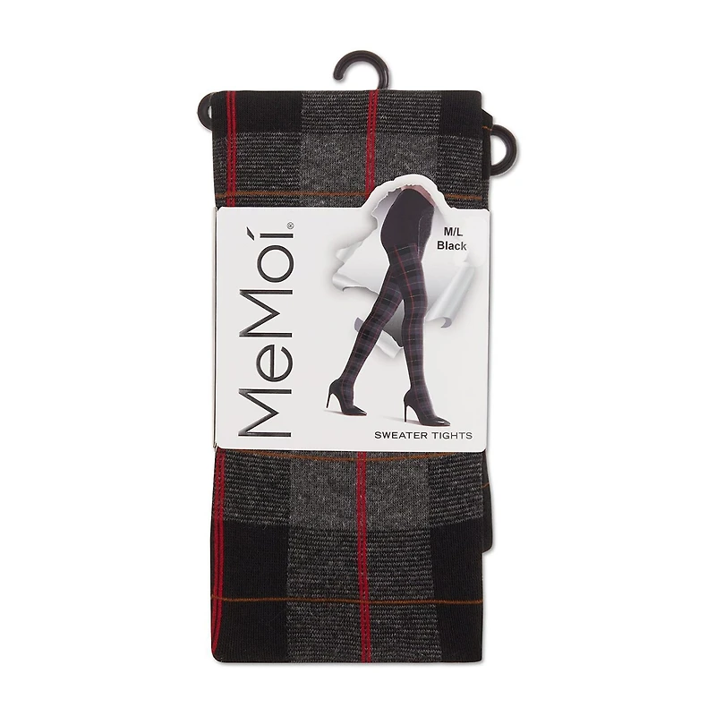 MeMoi Womens Tartan Plaid Sweater Tights