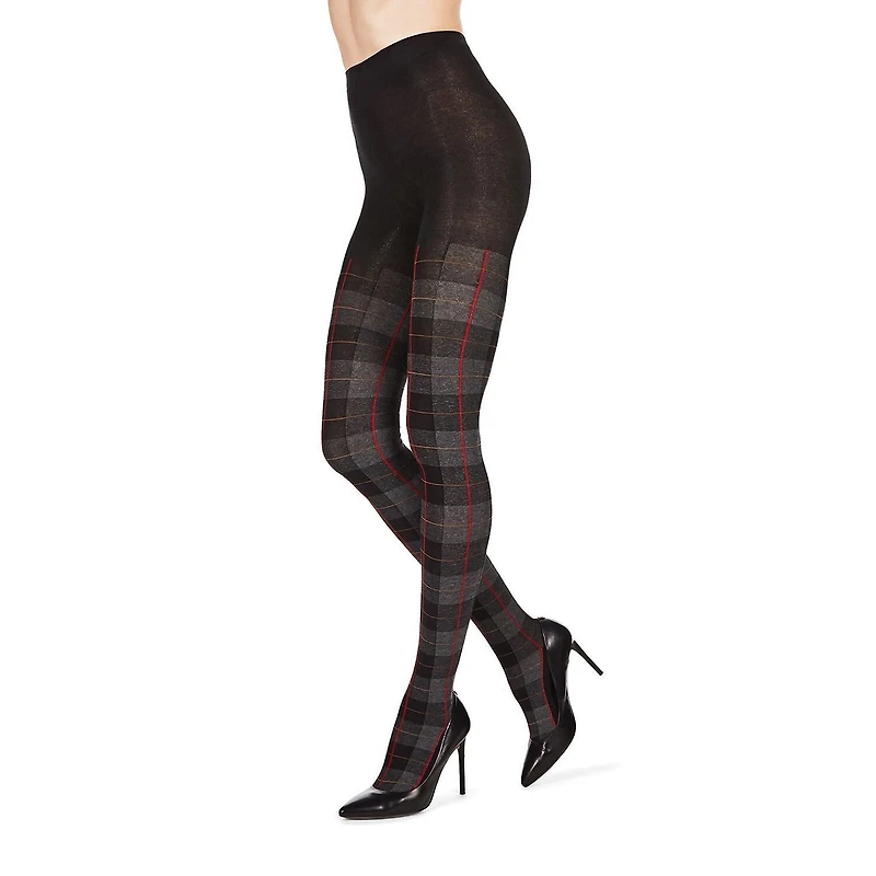 MeMoi Womens Tartan Plaid Sweater 1 Pair Plus Tights