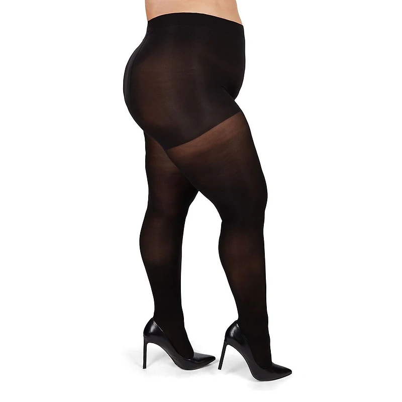 MeMoi Womens Microfiber Perfectly Opaque 1 Pair Plus Tights