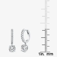 (H / Si2) Womens 2 1/4 CT. T.W. Lab Grown White Diamond 10K Gold 20.4mm Round Hoop Earrings