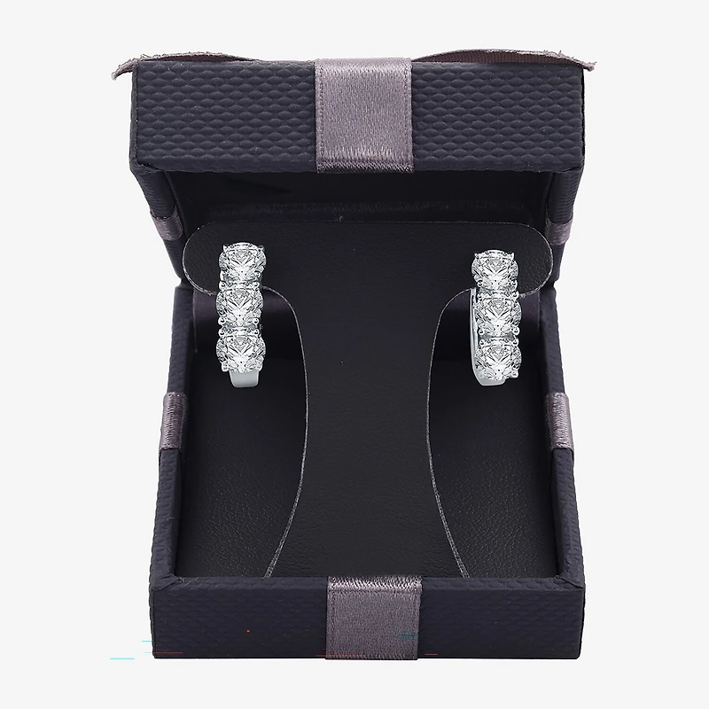 (H-I / Si2-I1) Womens 5 CT. T.W. Lab Grown White Diamond 14K Gold 18.9mm Hoop Earrings