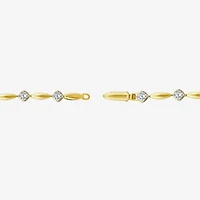 (I1/ I) Womens 1 CT. T.W. Lab Grown White Diamond 10K Gold 7 Inch Tennis Bracelet