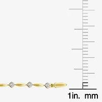 (I1/ I) Womens 1 CT. T.W. Lab Grown White Diamond 10K Gold 7 Inch Tennis Bracelet