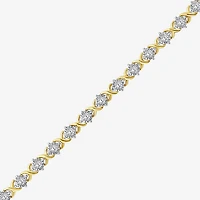 (I1/ I) Womens 1 1/10 CT. T.W.  Lab Grown White Diamond 10K Gold 8 Inch Tennis Bracelet