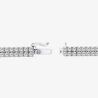 (H / Si2) Womens 10 Ct.T.W. Lab Grown White Diamond 10K Gold 7.25 Inch Tennis Bracelet