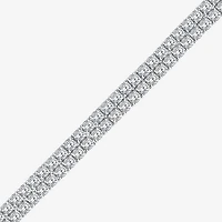 (H / Si2) Womens 10 Ct.T.W. Lab Grown White Diamond 10K Gold 7.25 Inch Tennis Bracelet