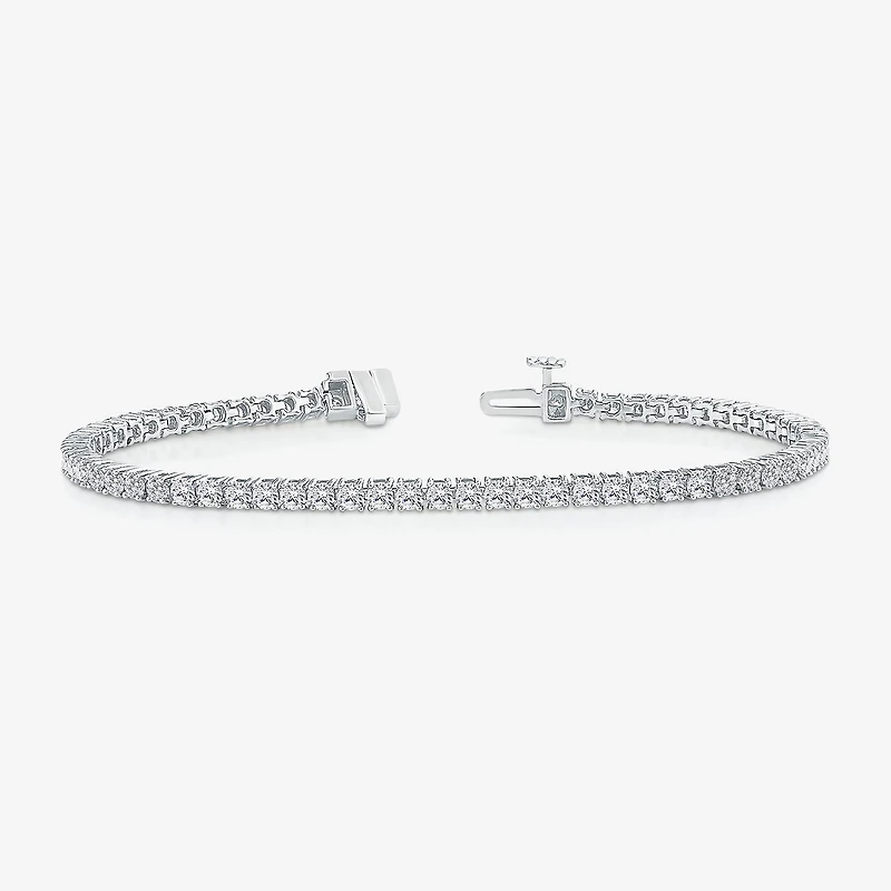 (I1/ I) Womens 4 CT. T.W. Lab Grown White Diamond 10K Gold 7 Inch OR 8 Tennis Bracelet
