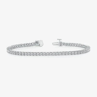 (I1/ I) Womens 4 CT. T.W. Lab Grown White Diamond 10K Gold 7 Inch OR 8 Tennis Bracelet