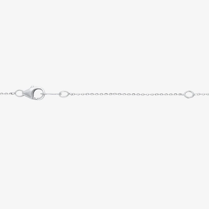Floating Diamonds (F / Vs2) Womens 1 CT. T.W. Lab Grown White Diamond 14K Gold Round 18 Inch Pendant Necklace