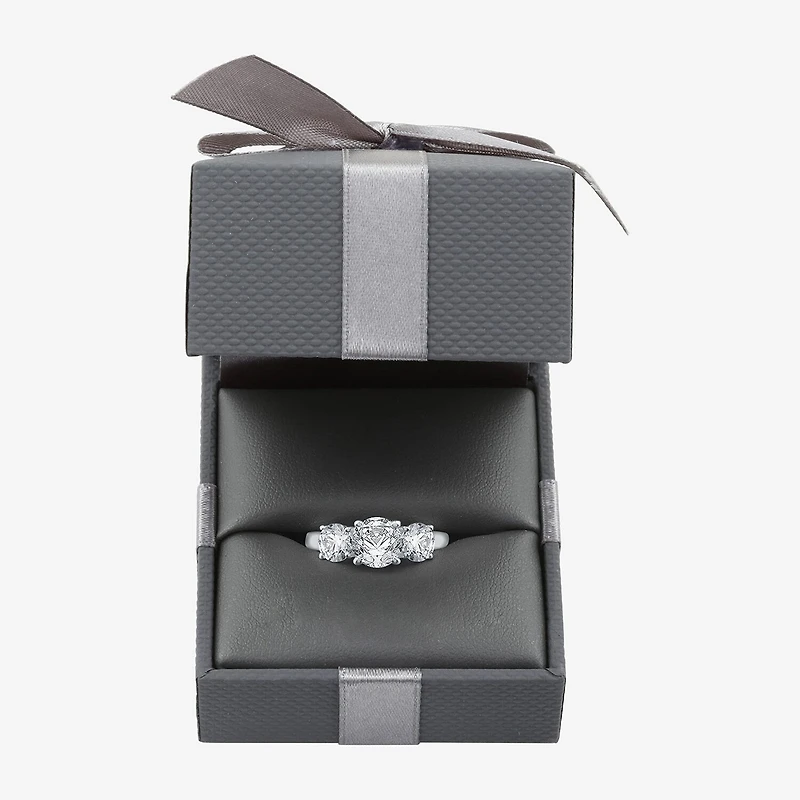CT. T.W. Lab-Grown (G / SI1-SI2) Diamond Round 3-Stone Engagement Ring 14K Gold