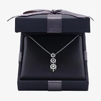 Womens 1/4 CT. T.W. Lab Grown White Diamond Sterling Silver Round 18 Inch Pendant Necklace