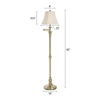 Stylecraft 14 W Antique Brass Floor Lamp