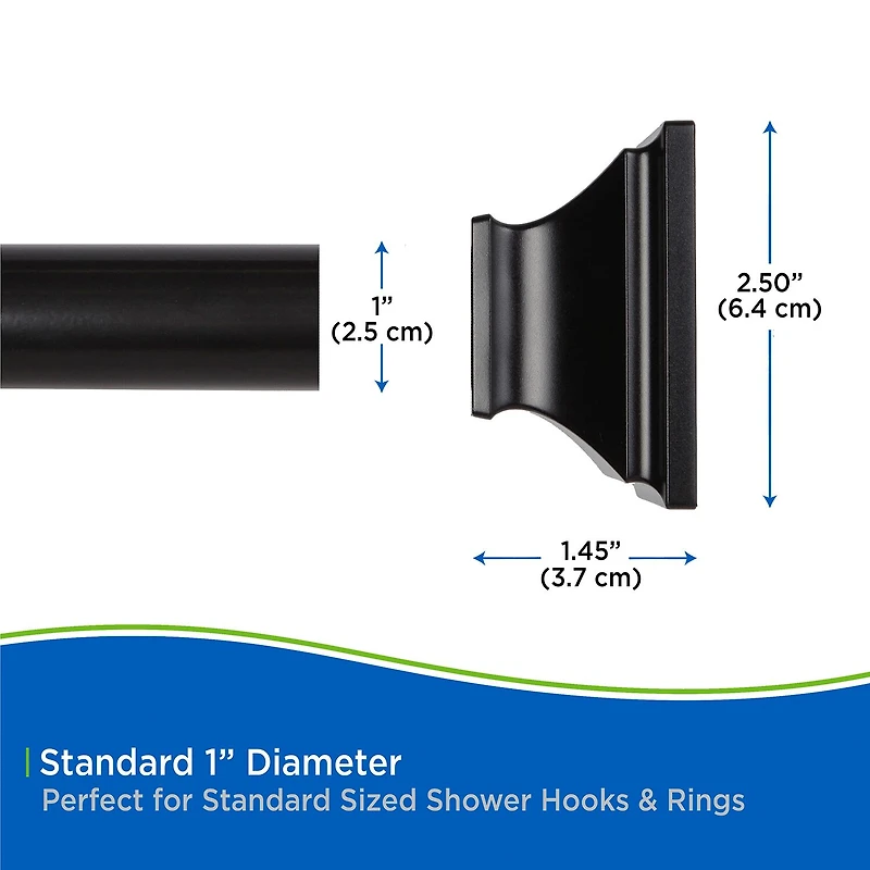 Kenney Shower Rods Rust Resistant Adjustable Curtain Rod