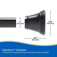 Kenney Twist & Fit No Tools Gloria 42-72 IN Adjustable Tension Shower Curtain Rod