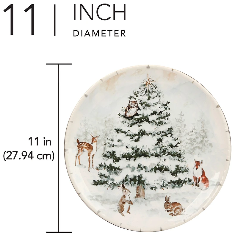 Certified International Winter's Frost 4-pc. Earthenware Dinner Plate