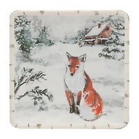 Certified International Winter's Frost 4-pc. Earthenware Appetizer Plate