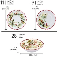 Certified International Christmas Gatherings 12-pc. Melamine Dinnerware Set
