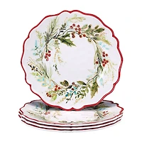 Certified International Christmas Gatherings 4-pc. Earthenware Dinner Plate
